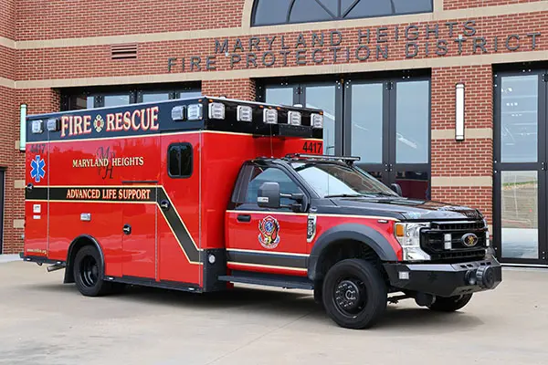 Ambulance 4417, a 2021 Ford F550 Osage advanced life support ambulance