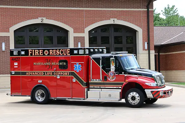 Ambulance 4427, a 2018 Osage life support vehicle on an International 4300 chassis