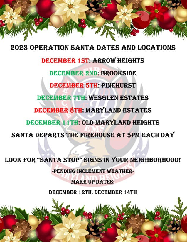 Operation Santa 2023 dates and locations